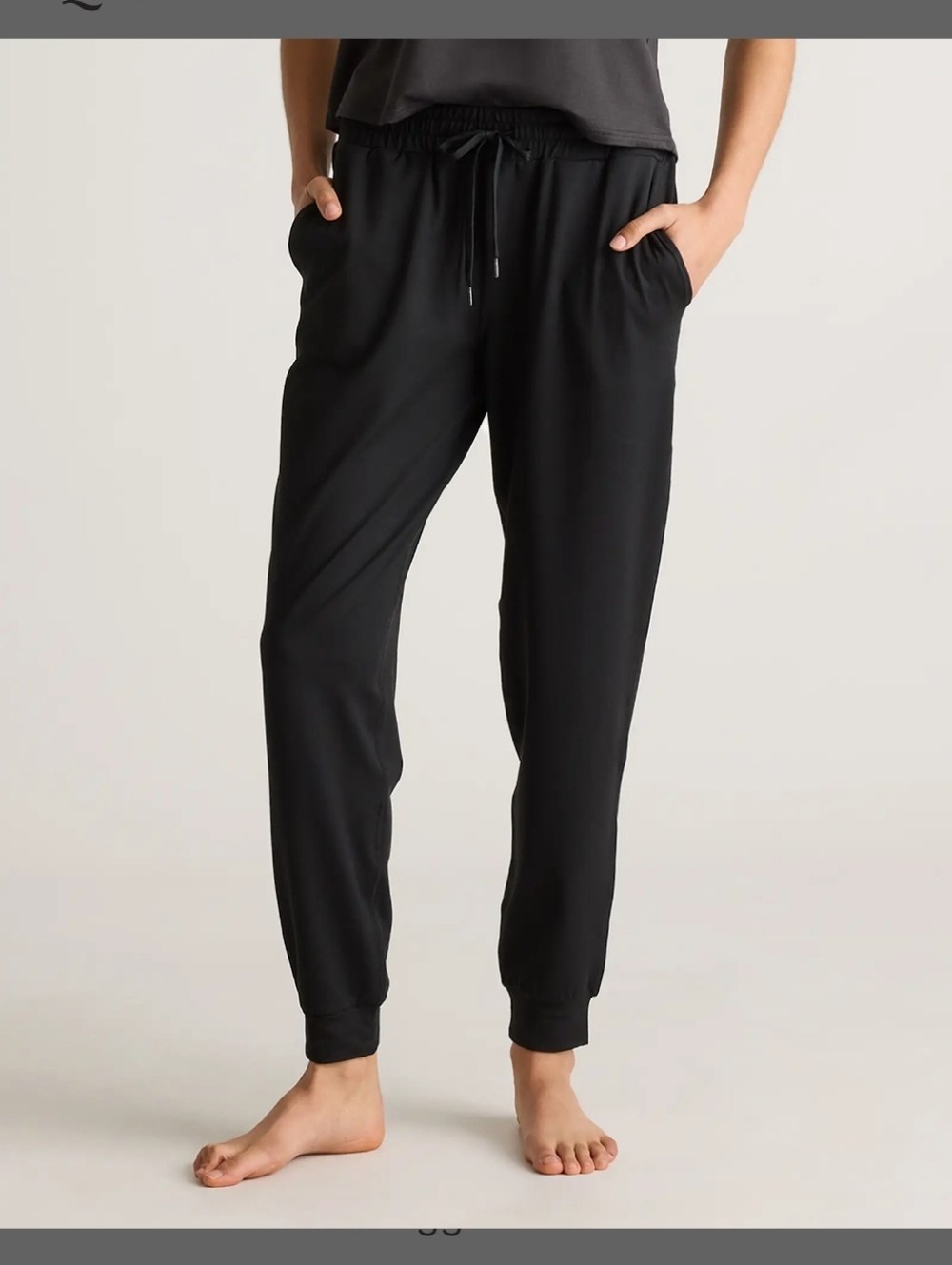 Women's Black Drawstring Jogger Pants